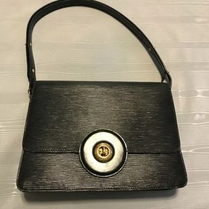 Louis Vuitton purse black epi adjustable strap